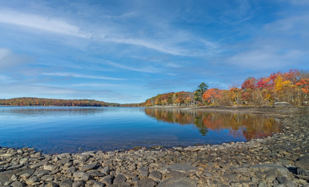 Lake in the Poconos Mountains