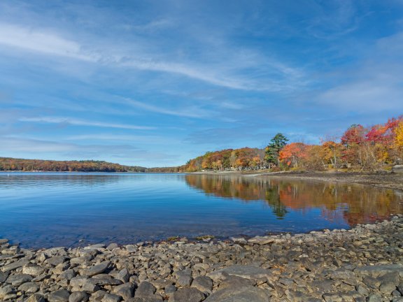 Lake in the Poconos Mountains